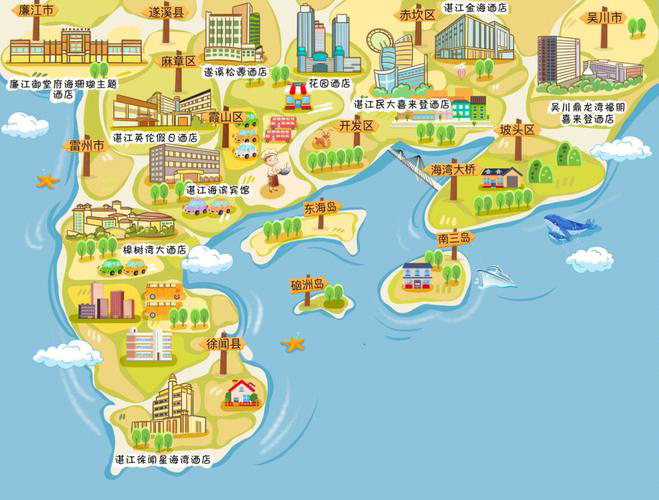 黄流镇手绘地图旅游的艺术指南